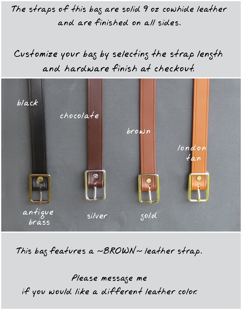 Black Waxed Canvas Foldover Shoulder Bag With Custom Leather Etsy