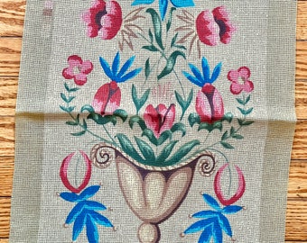 Vintage Brunswick Flower Vase Needlepoint Canvas