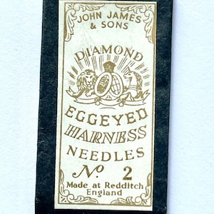 Antique John James  and Sons Harness  Needles