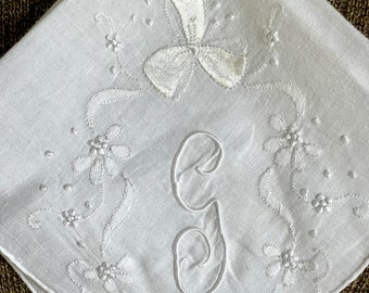 Vintage Initial G Handkerchief