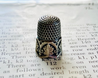 Antique Simons Bros. Sterling Thimble