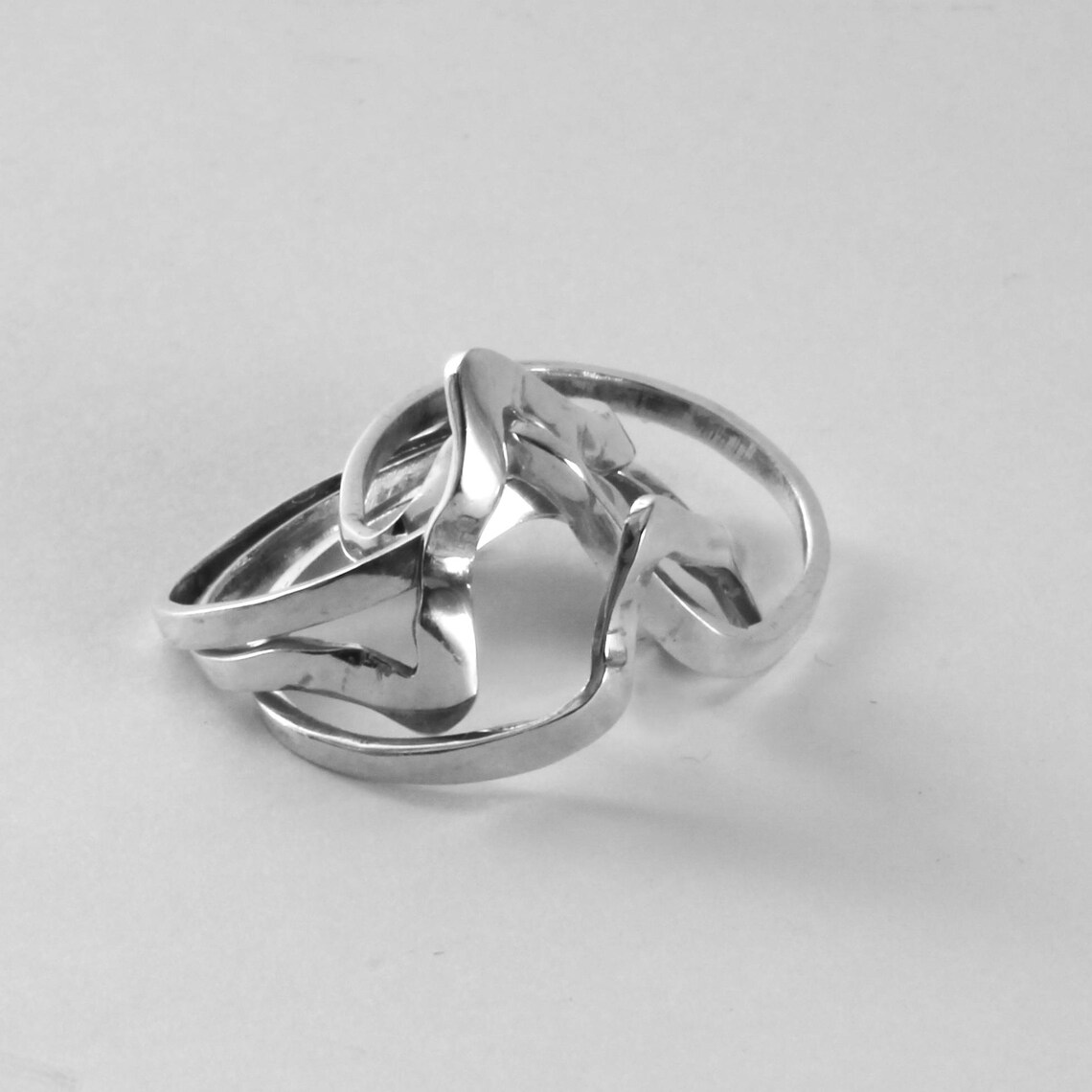 Hand Wrought Puzzle Ring Etsy