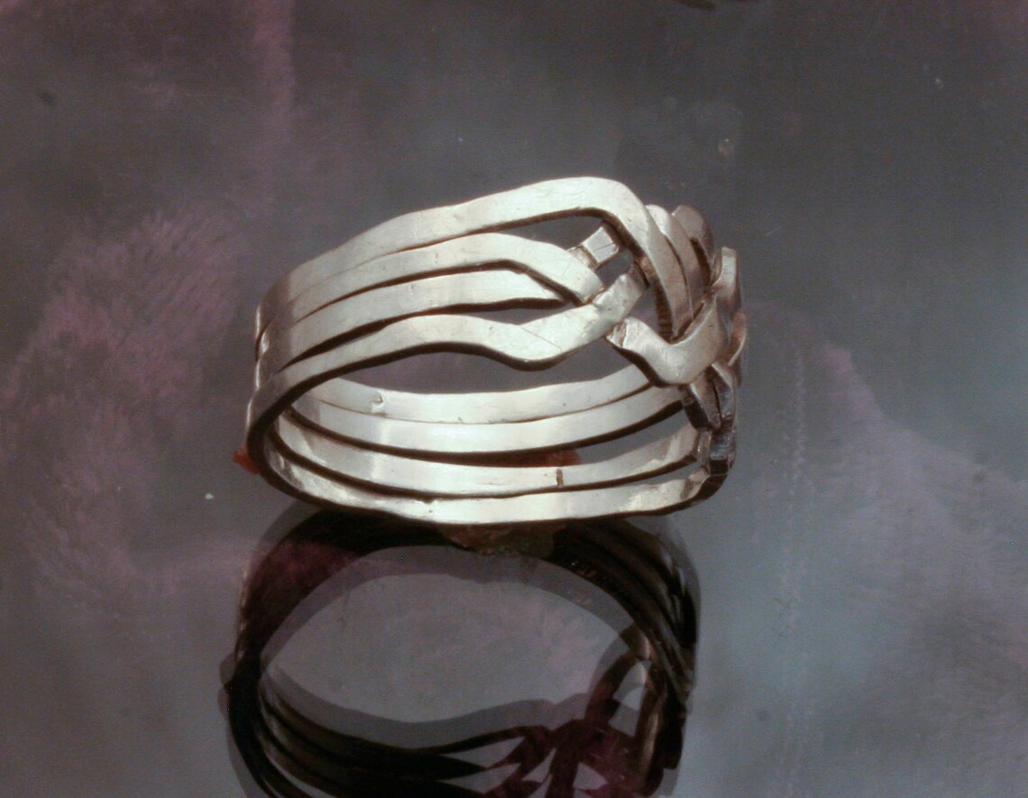 Hand Wrought Puzzle Ring Etsy