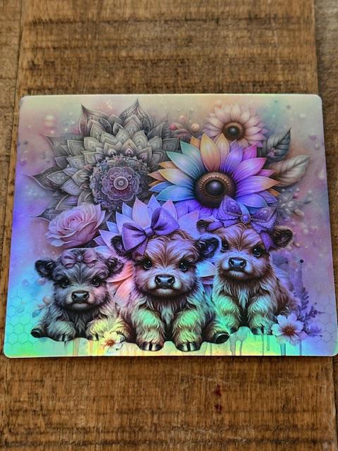 Holographic, sticker, decal, funny, cute, humor, dirty, gothic, trendy, gift, adult, queen, mom, anxiety, cow, highland, animal, sunflower