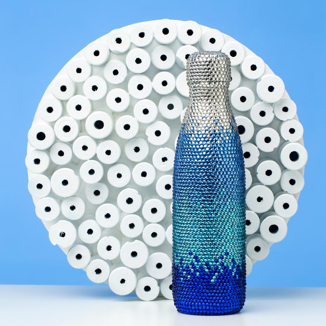 Sticker Bottle Rhinestone Bedazzled Rhinestone Stainless Steel Water Bottle – Custom Personalized ...