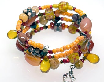 PUMPKIN SPICE Beaded Bracelet by Beading Divas Fundraiser