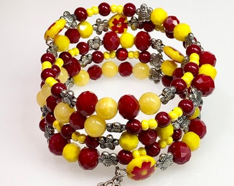 BRIGHT BLOOM  Beaded Bracelet by Beading Divas Fundraiser