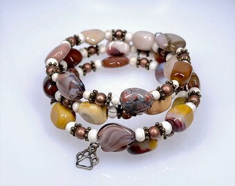 DUSTY SAND Beaded Bracelet by Beading Divas Fundraiser