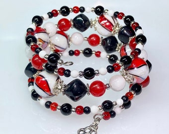 MARBLE MANIA Beaded Bracelet by Beading Divas Fundraiser