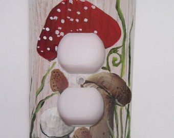 Mushroom outlet wall plate