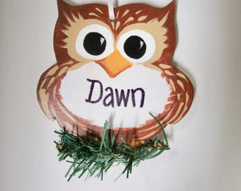 Owl Ornament    Personalized