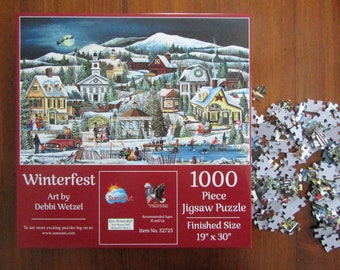 WinterFest Puzzle 1,000 Piece Puzzle Winter Scene Puzzle