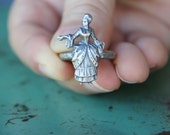 Solid Silver Antique Style Marie Antoinette 18th Century Lady Ring