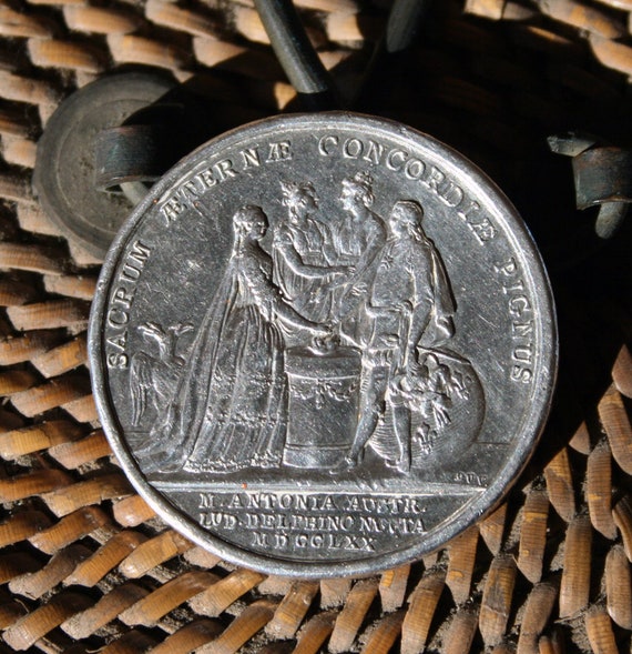 Médaille Ancienne De Mariage En Argent - XIXe Siècle - France - Pièce Historique