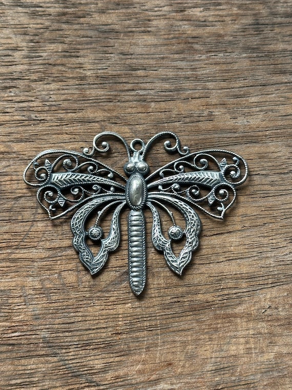 Vintage French SILVER PLATED Brass Stamping/antique Style