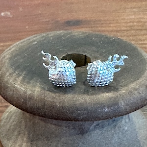 Ręcznie robione kolczyki ze srebra próby 925 w kształcie serca