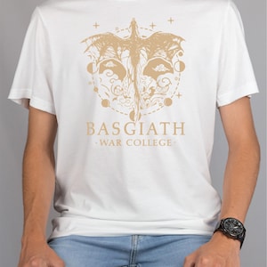 Basgiath War College Comfort Colors Tee, Dragon Rider Book Shirt Fourth Wing Merch, Rebecca Yarros Apparel, Book Lover Fantasy Gift