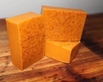 Turmeric, Honey, and Goat Milk Soap Bar | Handmade | All Natural Ingredients | 4 oz. |