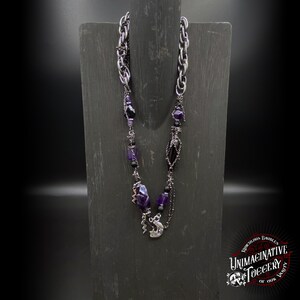 Handmade Amethyst Onyx Necklace: One of a Kind