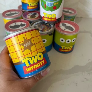 TWO Infinity and Beyond - Pringles Labels - Woody/Buzz/Alien