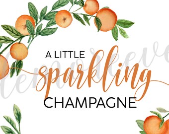 Little Cutie Baby Shower - Label - Champagne