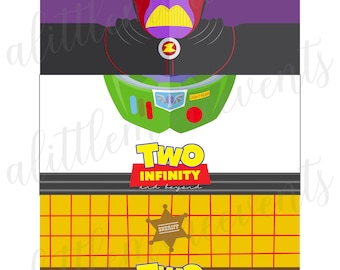TWO Infinity and Beyond - Pringles Labels - Woody/Buzz/Zurg