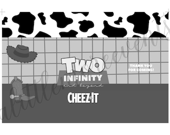 TWO Infinity and Beyond - Cheez-It Outer Bags - Woody/Buzz (Grayscale)