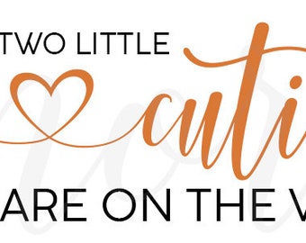 Two Little Cuties Baby Shower - Label - Water Bottles