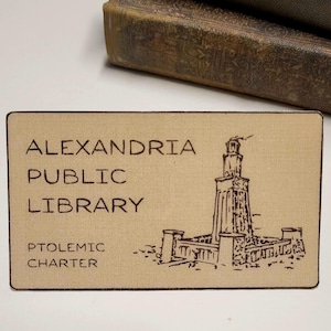 Carte de la bibliothèque d'Alexandrie - Rouleaux de la bibliothèque historique et du phare d'Alexandrie