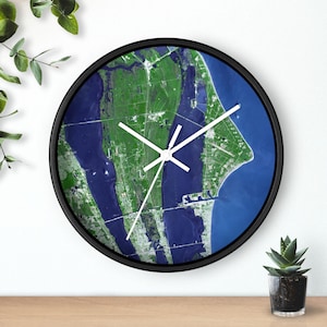 Vintage Satelliten Karte Wanduhr Space Exploration Decor