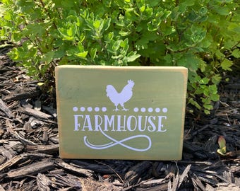 Wood Farmhouse Sign: Rustic Cottage-core Decor