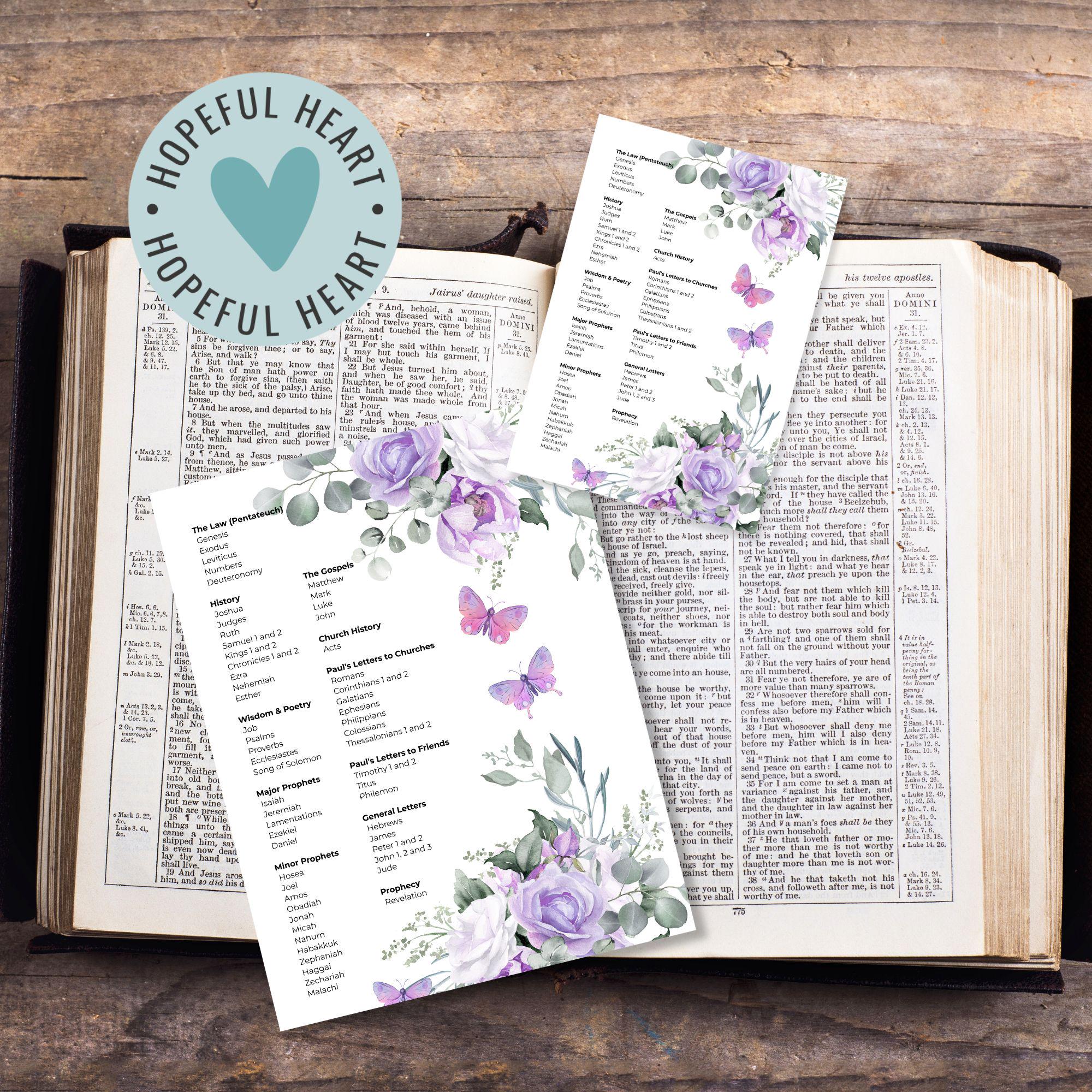 Books of the Bible Insert PDF, Bible Verse Bookmark PNG, Printable ...