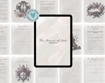 Armor of God Bible Study Guide, Bible Study Printable, Bible Study Template, Chrisitian Journal, Bible Journaling Printable PDF