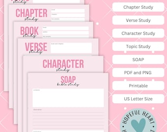 Bible Study Guide, Bible Study Template, Bible Study Printable, Devotional Journal, Bible Journaling Printable, Guided Bible Study PDF, SOAP