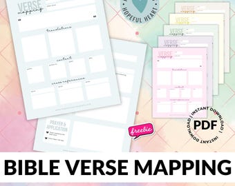 Bible Verse Mapping, Bible Verse Study Guide, Bible Study Template, Bible Study Printable, Devotional Journal, Bible Journaling PDF