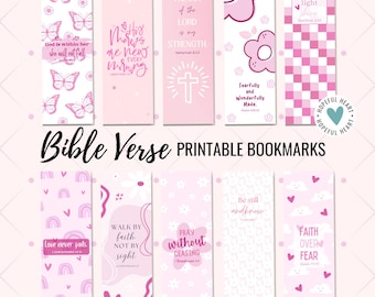 Printable Bookmarks, Bible Verse Bookmark PNG, Christian Bookmarks, Christian Printables, Kids Bookmark Printable, Girls Bookmarks PNG