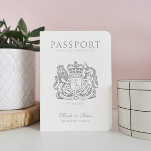 Wedding Passport Invitations - Destination Wedding Invitations - Passport Style Wedding Invites - Travel-Themed - Custom Passport - Beach