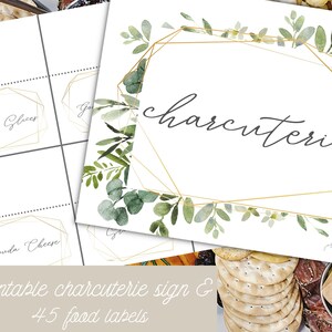Charcuterie Board Printable Sign, Wine and Cheese Label Signs, Food Bar Printable, Cheese Markers, Grazing Table, Thanksgiving place cards