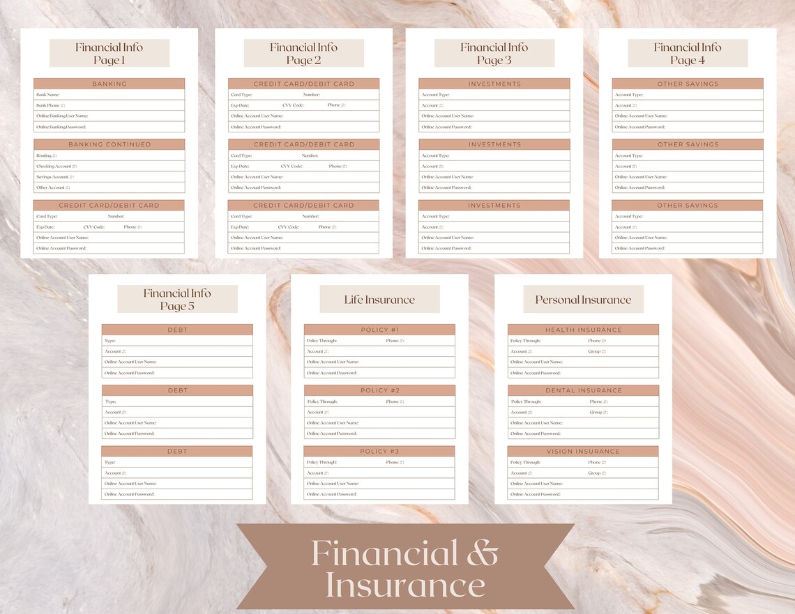 ICE Binder Emergency Binder Printable Emergency Planner in - Etsy