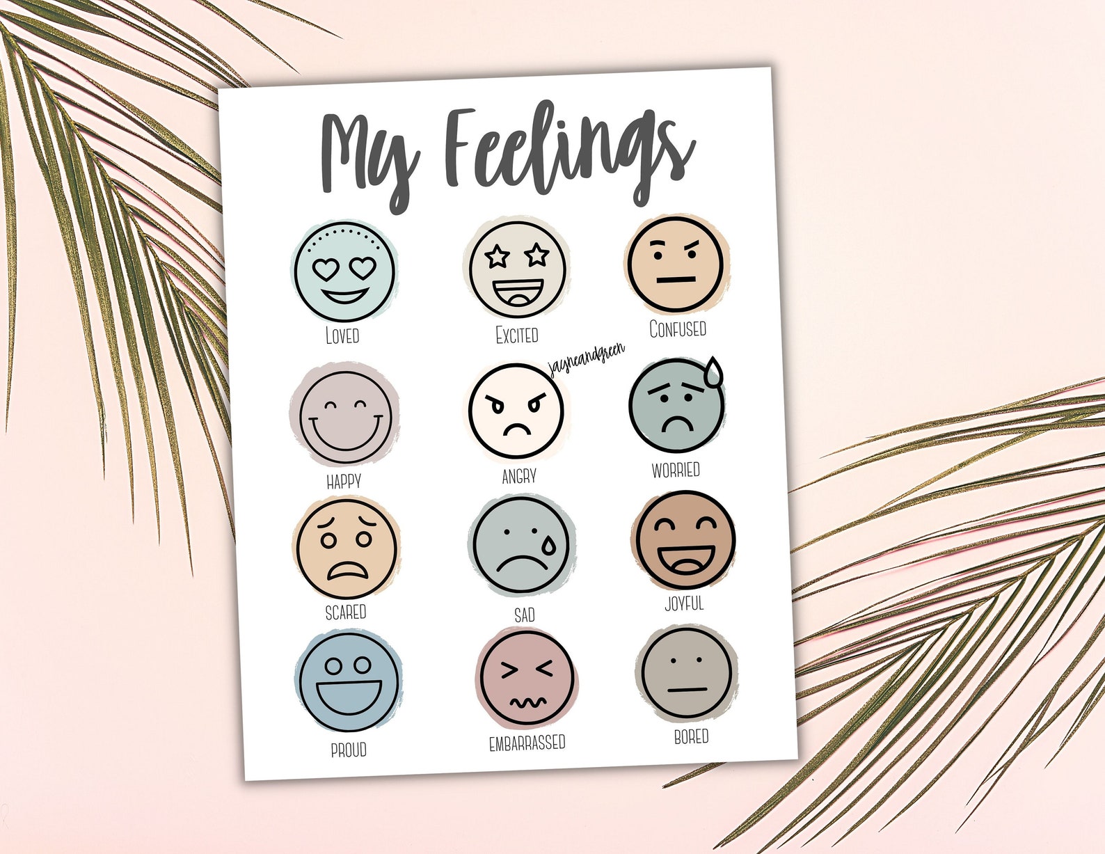 My Feelings Printable Poster Feelings Poster for Kids - Etsy