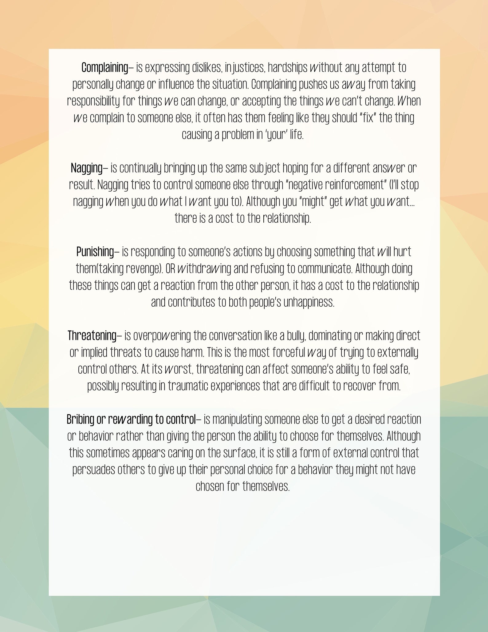 Choice Theory Worksheets CBT Worksheets Cognitive Behavior - Etsy