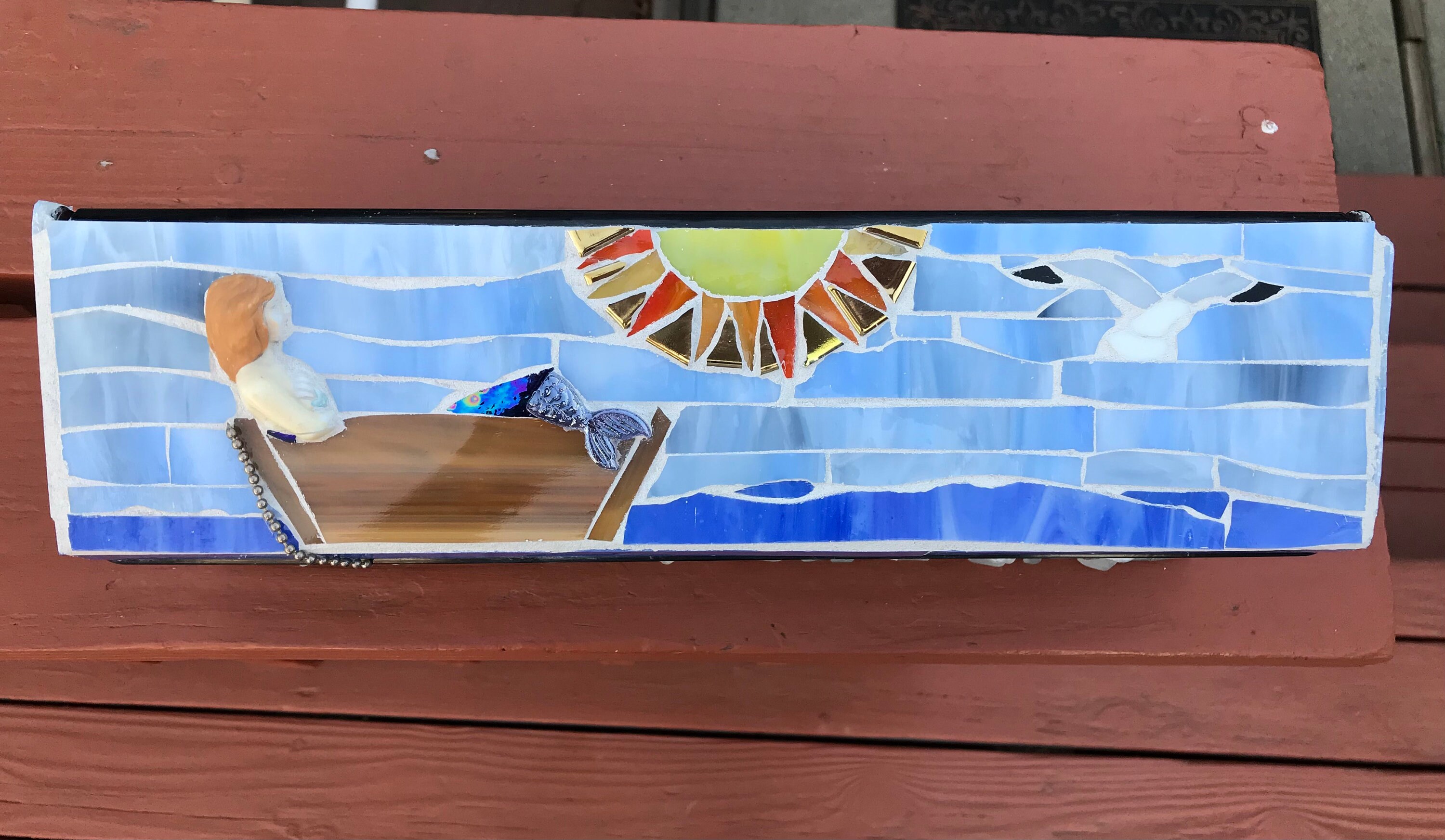 Mosaic Mermaid & Deep Sea Diver Wall Mount Mailbox - Etsy