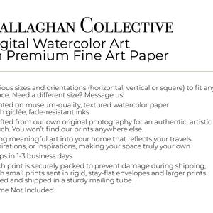 Callaghan Collective Infographic about Digital Watercolor Art on Premium Fine Art Paper.