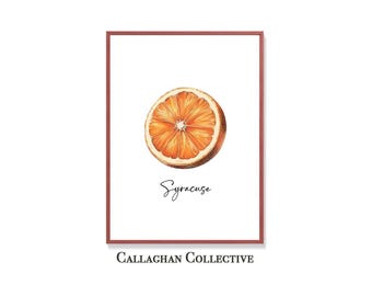 Syracuse Orange Poster New York Art Print, Syracuse Wall Art, 'Cuse Decor