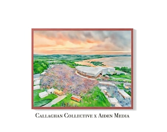 Syracuse Amphitheater Watercolor Print, Syracuse New York | Callaghan Collective x Aiden Media