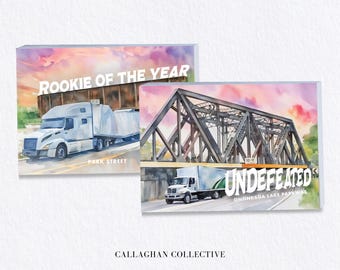 Syracuse Onondaga Lake Parkway Bridge, Undefeated, Syracuse Postcard Wood Block - Desk Sign, Funny Coworker Gift, CNY Souvenir