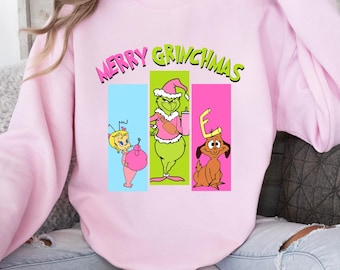 Merry Grinchmas, Grinch Christmas Sweatshirt, Christmas Gift Shirt, Retro Holiday Jumper, Grinch Family Shirt, Christmas Gift, Holiday gift