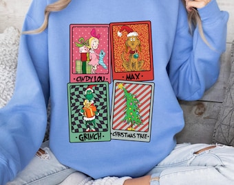 Grinch, Grinch Christmas Sweatshirt, Grinchmas Sweater, Christmas Gift Shirt, Retro Holiday Jumper, Grinch Family Shirt, Christmas tree