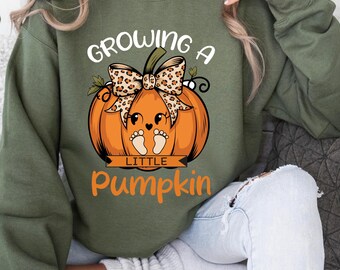 Mama Pumpkin Pregnancy Announcement Sweater - Fall Thanksgiving Shirt