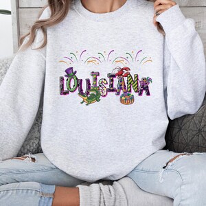 Louisiana Sweatshirt, Mardi Gras Sweatshirt, Mardi Gras Shirt, Mardi Gras Festival Shirt, Fat Tuesday Shirt, Louisiana Mardi Gras